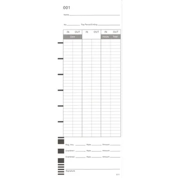E17 (700E) Time Card