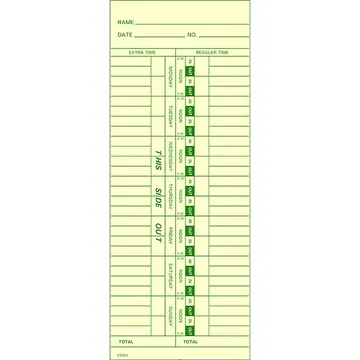 E5000 Time Card