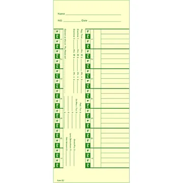 Form E2 Time Card