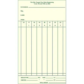 FP5281 Semi-Monthly Time Card