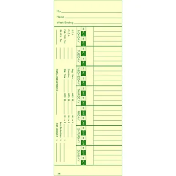 J7R-2 Time Card