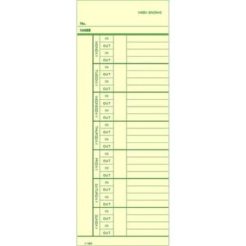 K1400 Time Card