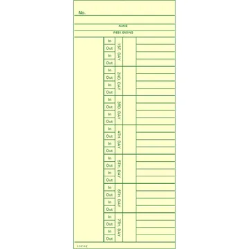 K1414-2 Time Card