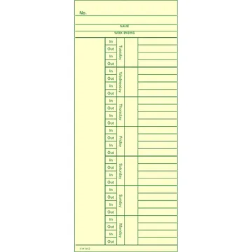 K1418-2 Time Card