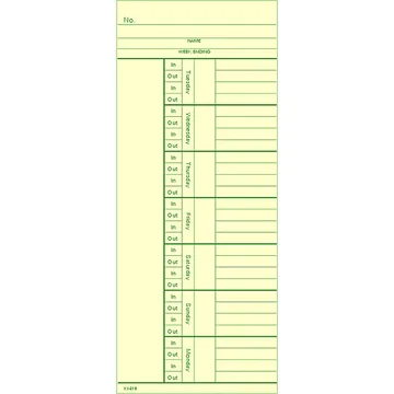 K1418 Time Card