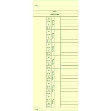 K1421 Time Card