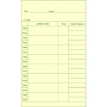 K142909 Job Cost Time Cards