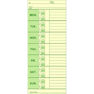 K1430 Time Card