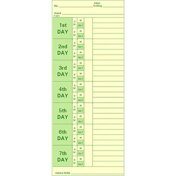 K1431 Time Card