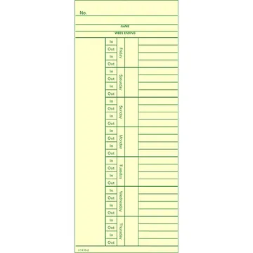 K1435-2 Time Card