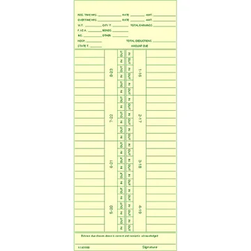 K143990 Time Card