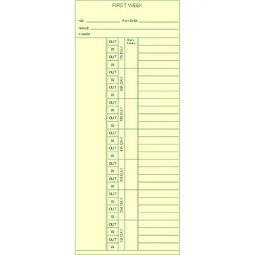 K144000 Time Card