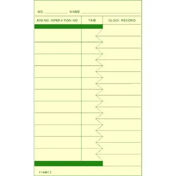 K144012 Job Cost Time Cards