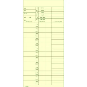 K144500 Job Cost Time Cards
