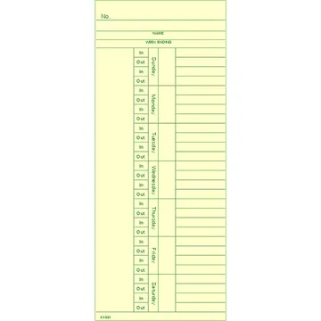K1491 Time Card
