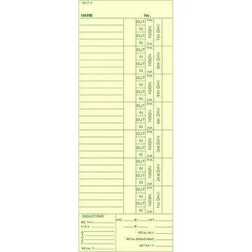M117-2 Time Card