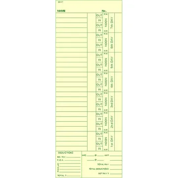 M117 Time Card