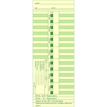 MC107-2 Time Card