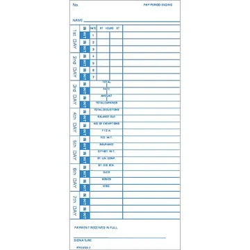 PTR35100-2 Time Card