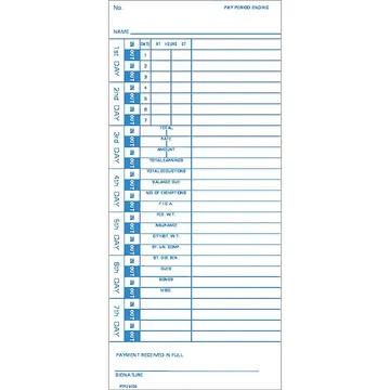 PTR35100 Time Card