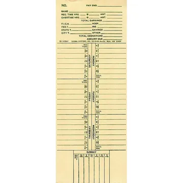 SS143547 Bi-Weekly Time Cards