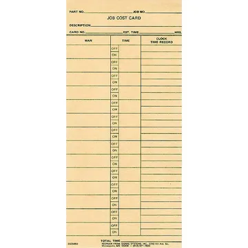 SS25650 Job Cost Time Cards
