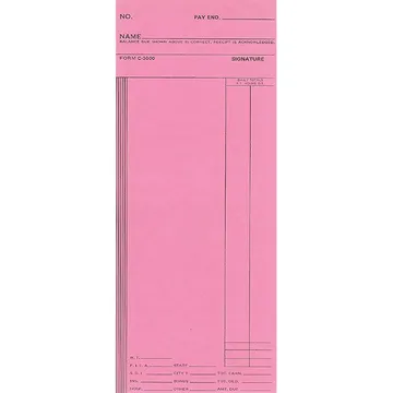 SS3000 Cherry (Red) Weekly Time Cards