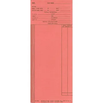 SS3000 Salmon Weekly Time Cards