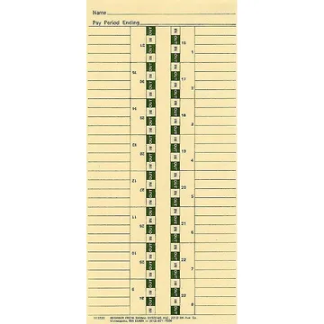 SS3233 Semi-Monthly Time Cards
