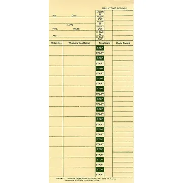 SS800652 Job Labor Tracking-Daily Time Cards