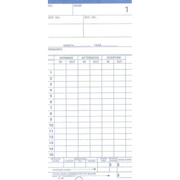 TL-MC Time Card