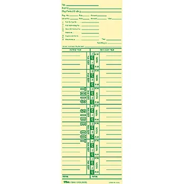Tops 1253 Time Card, photo 1