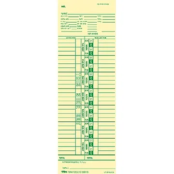 Tops 1255 Time Card, photo 1