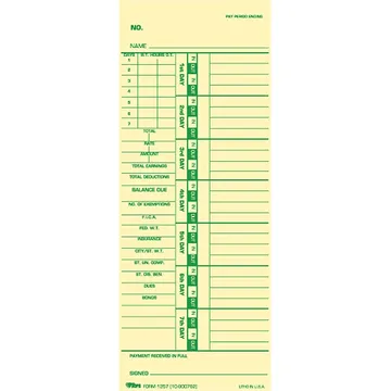 Tops 1257 Time Card, photo 1