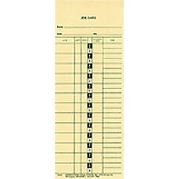 Tops 1258 Job Labor Time Card, photo 2