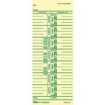 Tops 1259 Time Card, photo 1