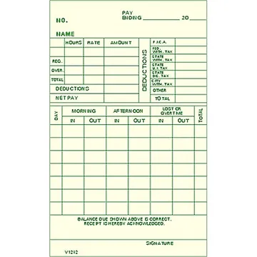 V1212 Time Card