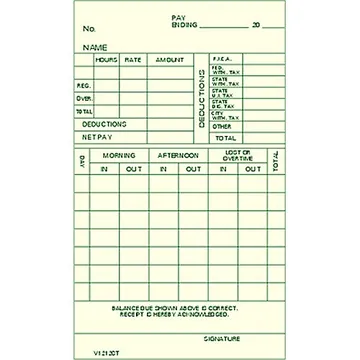 V1212CT Time Card
